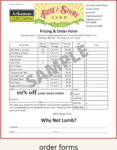 order forms SAMPLE